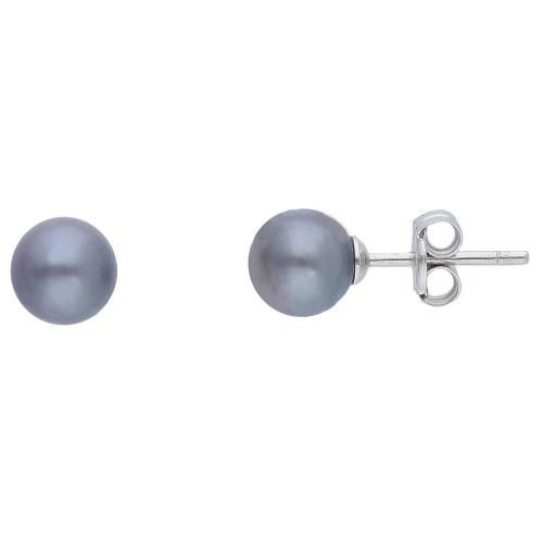 Orecchini perle gemelle acqua dolce 6.00 mm - perle nere - cappagli gioielli - Modalova