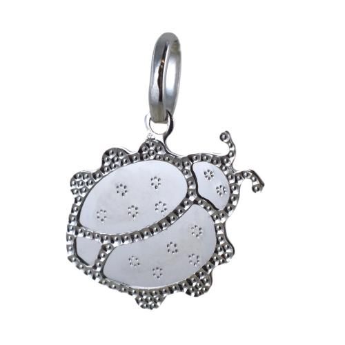 Ciondolo coccinella in oro bianco con collana - cappagli gioielli - Modalova