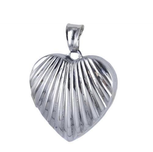 Ciondolo portaricordi a forma di cuore in argento portafoto - cappagli charme - Modalova