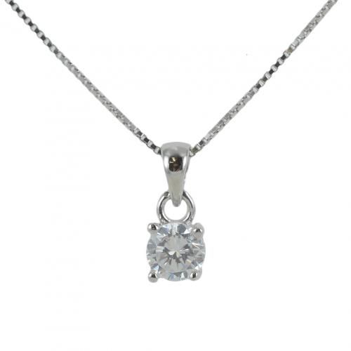 Collana con ciondolo punto luce in argento 5 mm - cappagli charme - Modalova