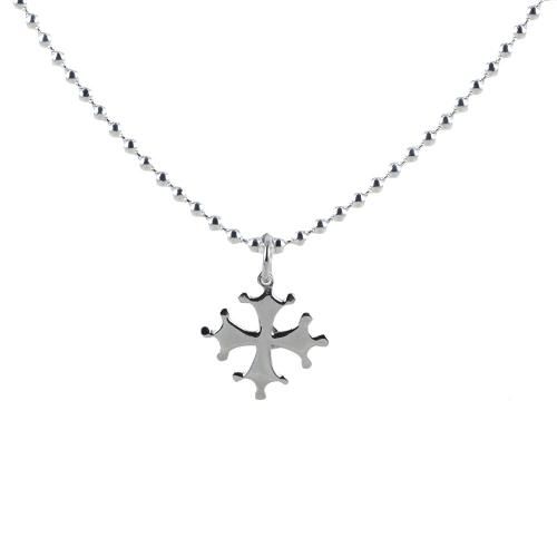 Collana da 50 cm con ciondolo croce pisa piccola in argento - cappagli charme - Modalova