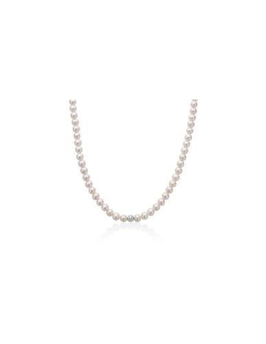 Collana oro bianco 18kt e perle PCL4979BV - Miluna - Modalova
