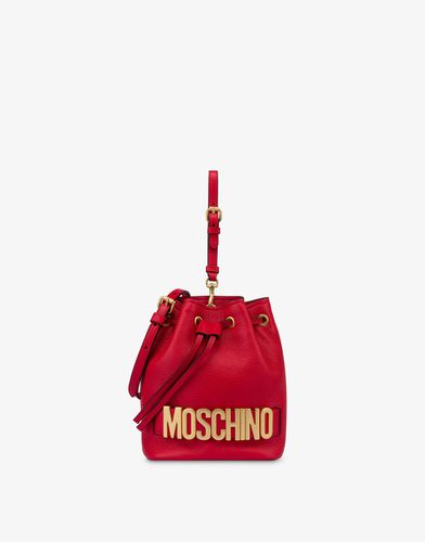 Borsa A Secchiello Lettering Logo - Moschino - Modalova