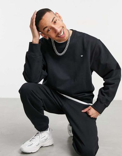 Felpa premium nera in coordinato-Nero - adidas Originals - Modalova