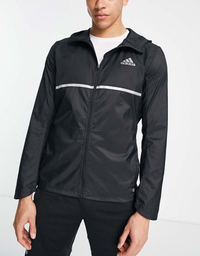 Adidas - Running Own The Run - Giacca nera con zip lunga-Nero - adidas performance - Modalova