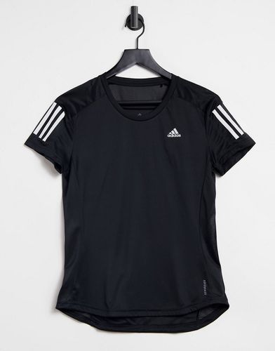 Adidas - Running - T-shirt nera con 3 strisce-Nero - adidas performance - Modalova