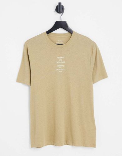 T-shirt color pietra con stampa di città-Neutro - Armani Exchange - Modalova