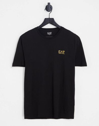 Armani - Core ID - T-Shirt nera con logo-Nero - EA7 - Modalova