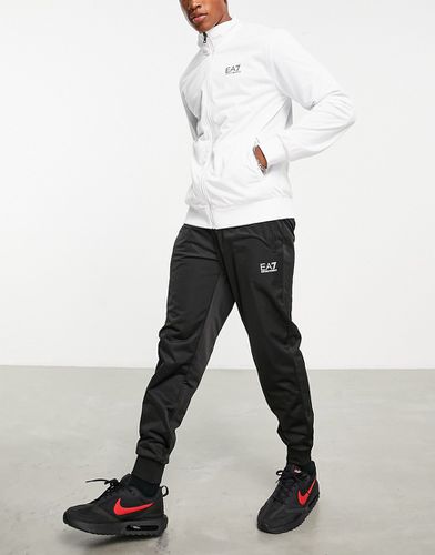 Armani - Core ID - Tuta sportiva nera e bianca in tricot - EA7 - Modalova