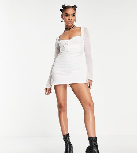 Vestito skater svasato sinuoso bianco arricciato - AsYou - Modalova