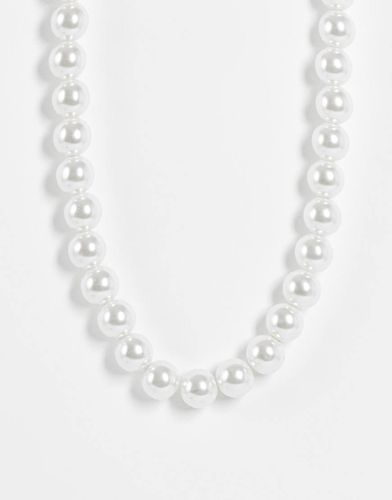Collana con perle sintetiche-Bianco - ASOS DESIGN - Modalova