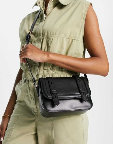 Cartella a tracolla nera-Nero - ASOS DESIGN - Modalova