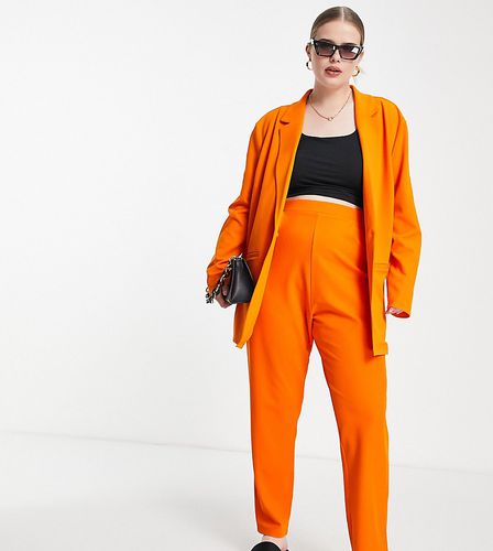 ASOS DESIGN Curve - Blazer da abito extra largo in jersey arancione - ASOS Curve - Modalova