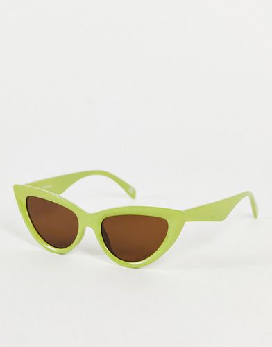 Occhiali da sole cat-eye smussati verdi-Verde - ASOS DESIGN - Modalova