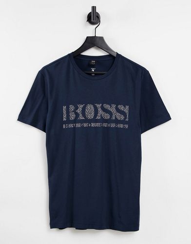 BOSS - Athleisure Tee Pixel 1 - T-shirt e bianca con logo grande - BOSS Athleisure - Modalova