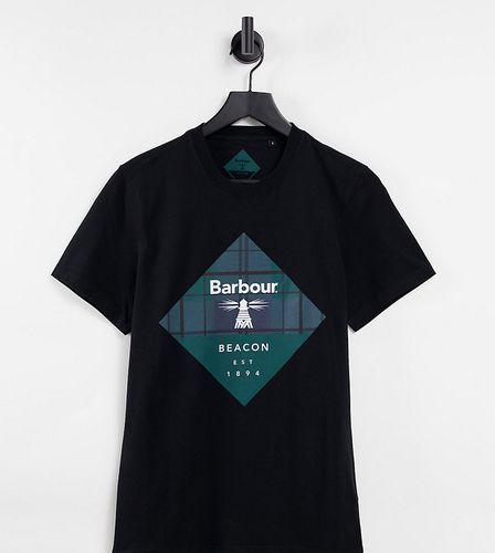 T-shirt nera con riquadro - In esclusiva per ASOS - Barbour Beacon - Modalova