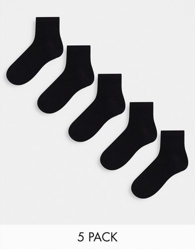 Confezione da 5 paia di calzini sportivi neri-Nero - Brave Soul - Modalova