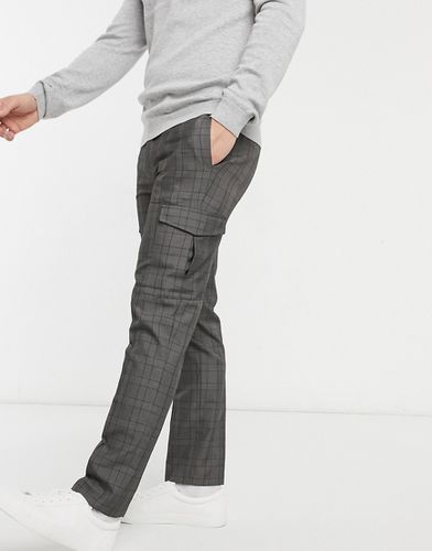 Pantaloni eleganti a quadri con tasche cargo, colore - Burton Menswear - Modalova