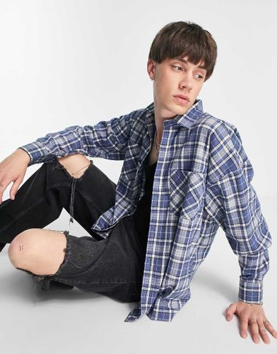 Camicia oversize in flanella blu - Good For Nothing - Modalova