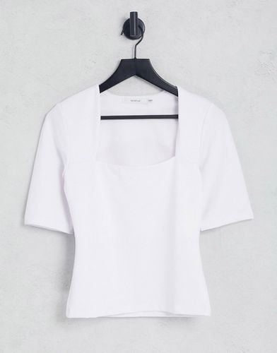 Malba - T-shirt in jersey bianco con scollo squadrato - Gestuz - Modalova