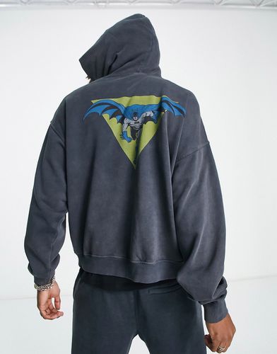 X Batman - Capsule - Felpa con cappuccio nera con stampa sul retro in coordinato-Nero - GUESS Originals - Modalova