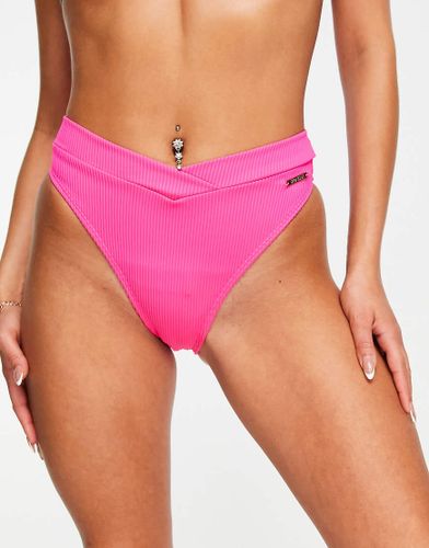 Slip bikini avvolgente rosa acceso - Gym King - Modalova
