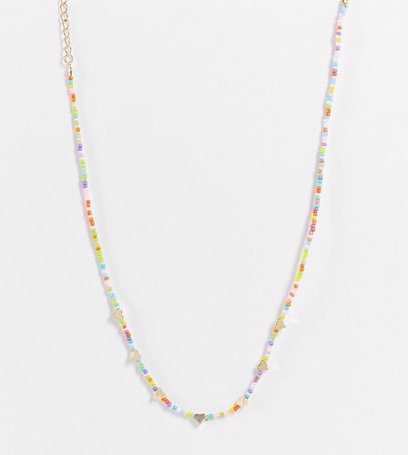 DesignB Curve - Collana con perline colorate e ciondoli a forma di cuore - DesignB London Curve - Modalova
