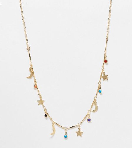 Collana color oro con ciondoli - DesignB London Curve - Modalova