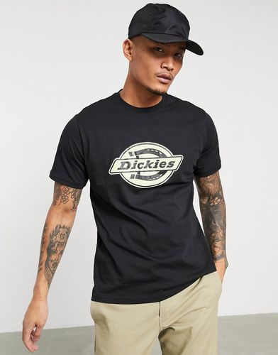 T-shirt nera con logo-Nero - Dickies - Modalova