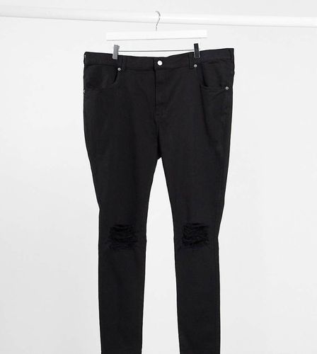 Lexy - Jeans super skinny a vita medio alta con strappi sulle ginocchia neri - Dr Denim Plus - Modalova