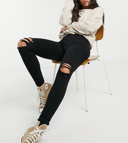 Lexy - Jeans super skinny a vita medio alta neri con strappi sulle ginocchia - Dr Denim Tall - Modalova