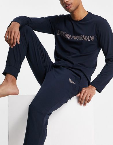 Emporio Armani - Bodywear - Completo pigiama con logo grande - Emporio Armani Bodywear - Modalova