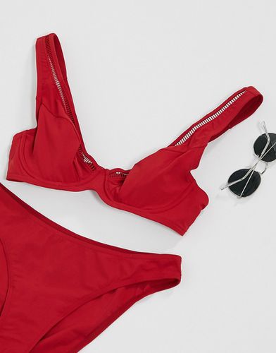 Coppe Grandi - Top bikini ad apice alto con ferretto - Figleaves - Modalova