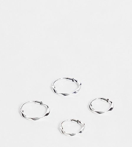 Confezione da 2 paia di orecchini a cerchio in argento sterling - Kingsley Ryan - Modalova