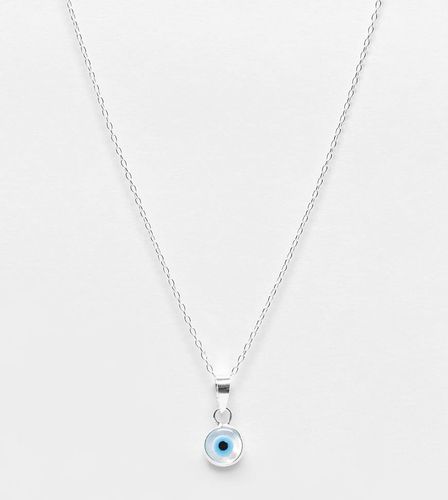 Collana in argento sterling con ciondolo a occhio - Kingsley Ryan Curve - Modalova