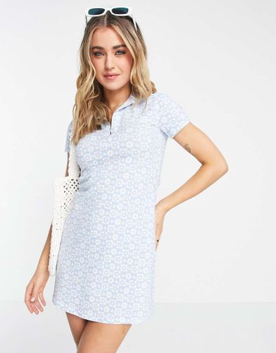 Vestito stile polo blu con stampa a quadri - Hollister - Modalova