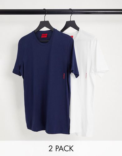 Confezione da 2 T-shirt bianco/blu navy - HUGO Bodywear - Modalova