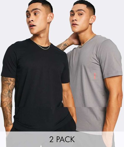 HUGO - Bodywear - Confezione da 2 T-shirt grigia e nera-Grigio - HUGO Bodywear - Modalova