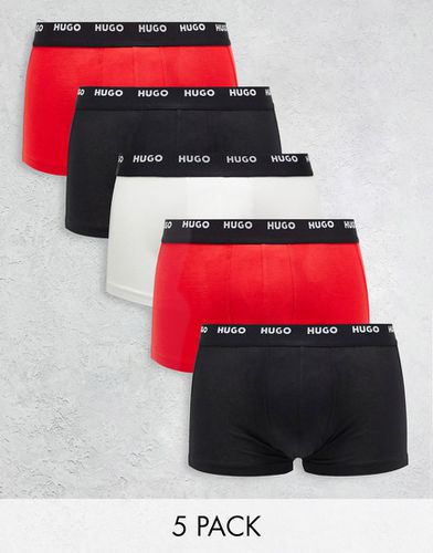 HUGO - Bodywear - Confezione da 5 boxer aderenti multicolore-Nero - HUGO Bodywear - Modalova
