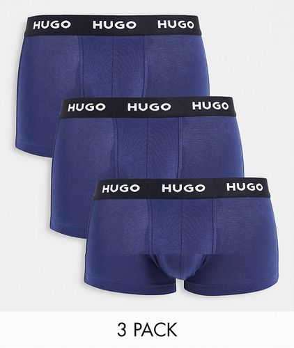 HUGO - Bodywear - Confezione da tre paia di boxer aderenti blu navy - HUGO Bodywear - Modalova
