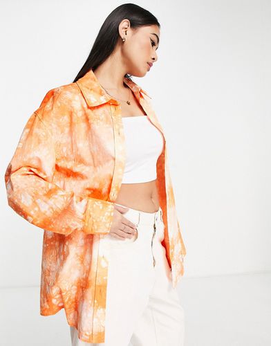 Camicia da mare in cotone tie-dye arancione - ORANGE - Other Stories - Modalova