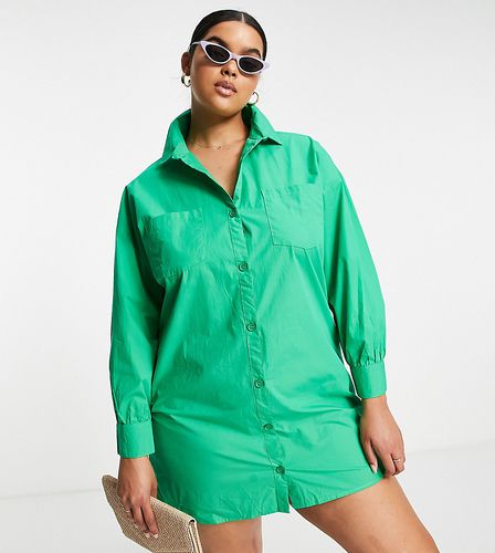 Lola May Plus - Vestito camicia verde acceso - Lola May Curve - Modalova