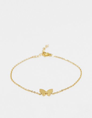 Bracciale oro in acciaio inossidabile con pendente a forma di farfalla - LOST SOULS - Modalova