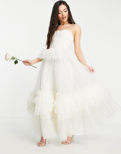 Bridal - Vestito lungo da sposa in tulle avorio-Bianco - Lace & Beads - Modalova