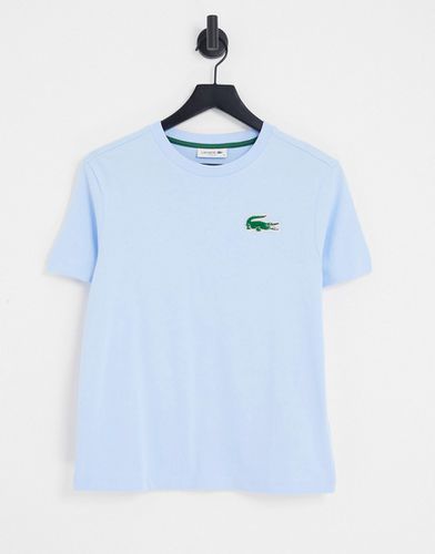 T-shirt classica blu con logo - Lacoste - Modalova