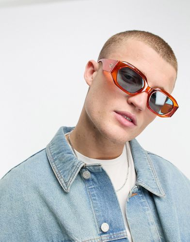 Slaptrash - Occhiali da sole arancioni con lenti blu-Arancione - Le Specs - Modalova