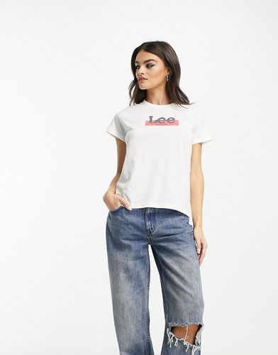 T-shirt crema con logo-Bianco - Lee Jeans - Modalova