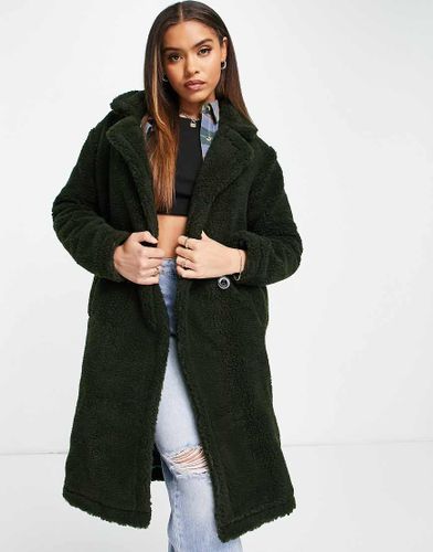 Cappotto teddy verde kaki - Liquorish - Modalova