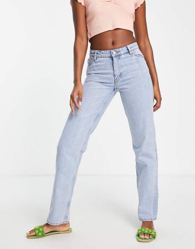 Monokomi - Jeans dritti a vita bassa azzurri-Blu - Monki - Modalova