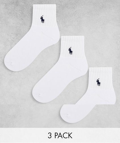 Confezione da 3 paia di calzini sportivi bianchi-Bianco - Polo Ralph Lauren - Modalova